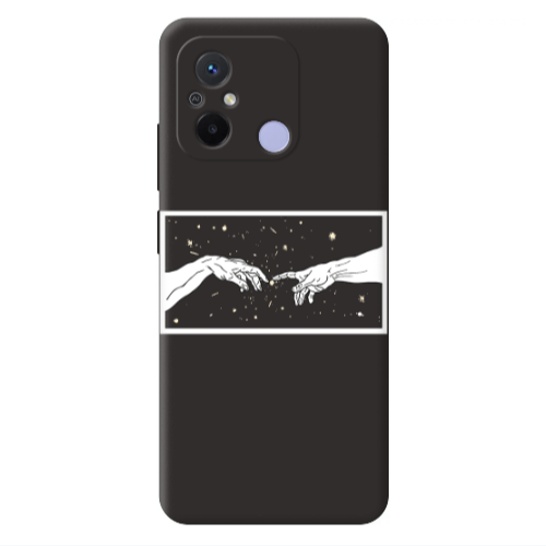 Xiaomi Redmi 12C Touch Black Colored Silicone TPU Θήκη