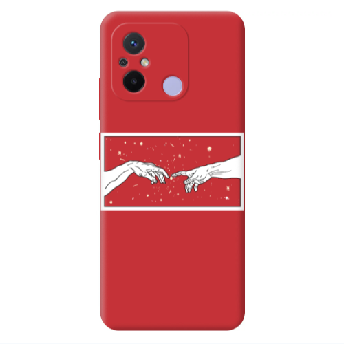 Xiaomi Redmi 12C Touch Red Colored Silicone TPU Θήκη