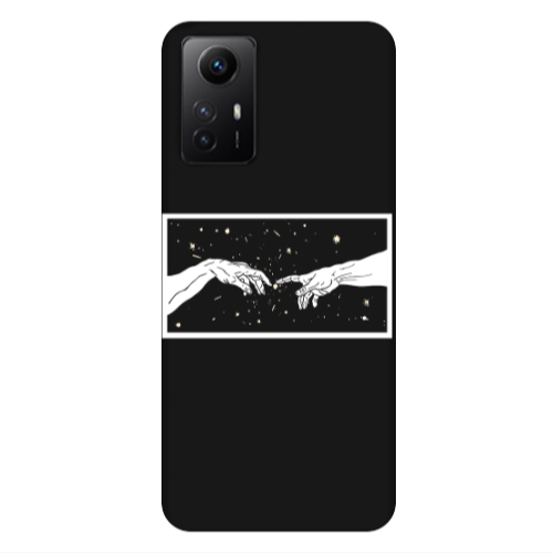 Xiaomi Redmi Note 12s Touch Black Colored Silicone TPU Θήκη