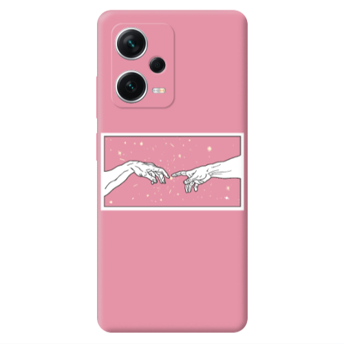 Xiaomi Poco X5 Touch Pink Colored Silicone TPU Θήκη
