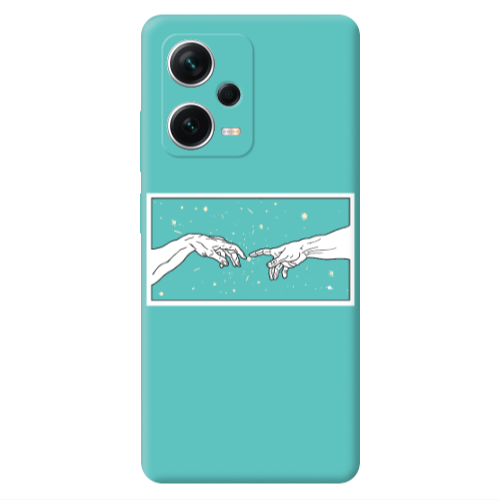 Xiaomi Poco X5 Touch Turquoise Colored Silicone TPU Θήκη
