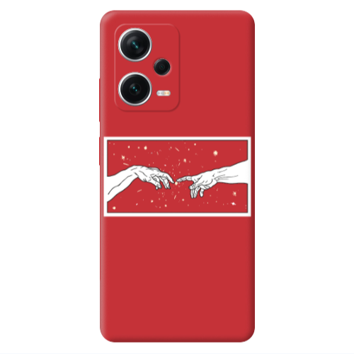 Xiaomi Poco X5 Touch Red Colored Silicone TPU Θήκη
