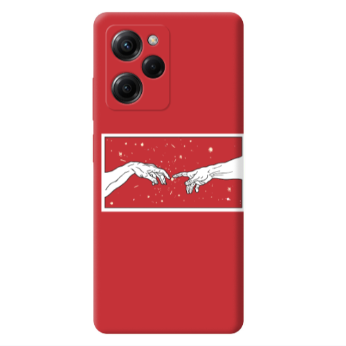 Xiaomi Poco X5 Pro Touch Red Colored Silicone TPU Θήκη