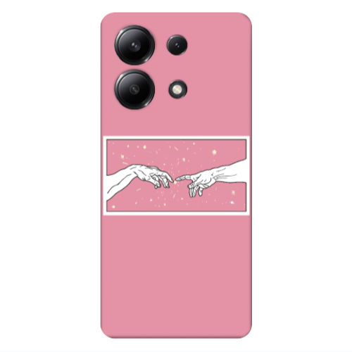 Xiaomi Redmi Note 13 4G Touch Pink Colored Silicone TPU Θήκη