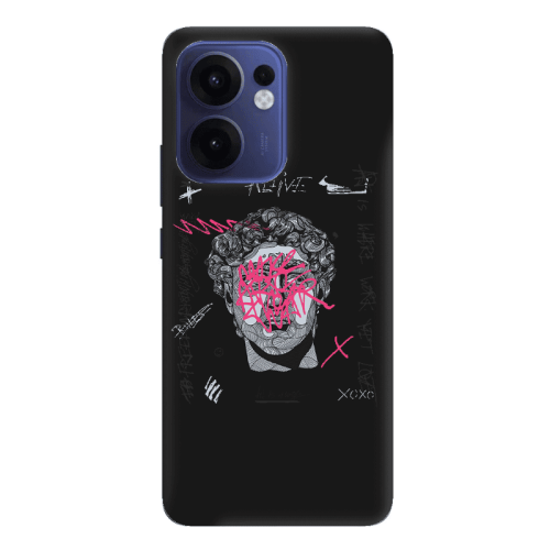 Oppo Reno 13 F Yet Black Colored Silicone TPU Θήκη