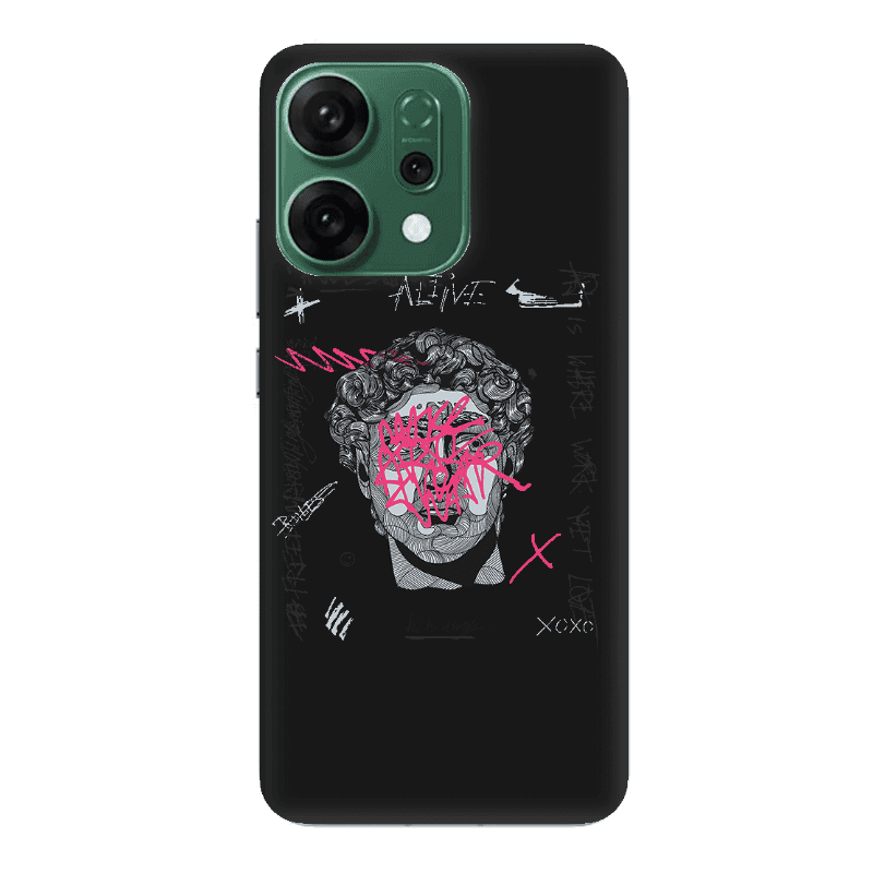 Oppo RENO 14 Yet Black Colored Silicone TPU Θήκη