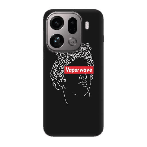 Oppo Find X9 Pro Vaporwave Black Colored Silicone TPU Θήκη