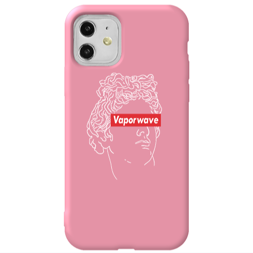 Apple iPhone 11  Vaporwave Pink Colored Silicone TPU Θήκη