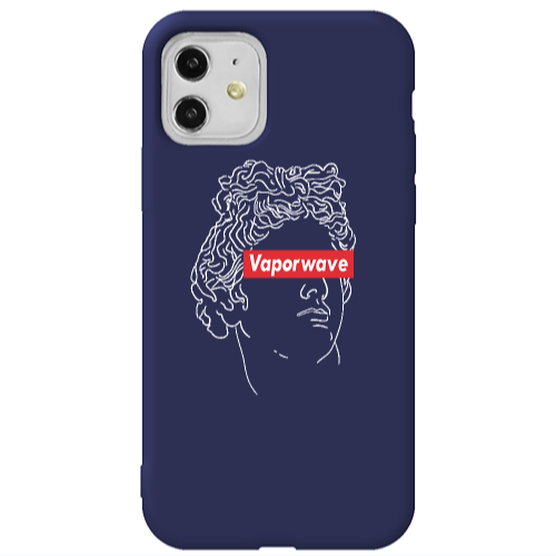 Apple iPhone 11  Vaporwave Dark blue Colored Silicone TPU Θήκη