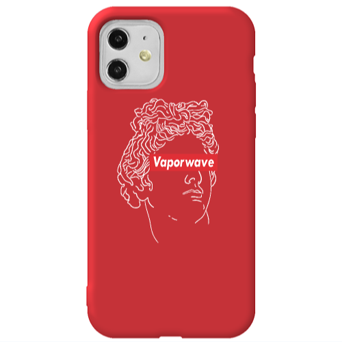 Apple iPhone 11  Vaporwave Red Colored Silicone TPU Θήκη
