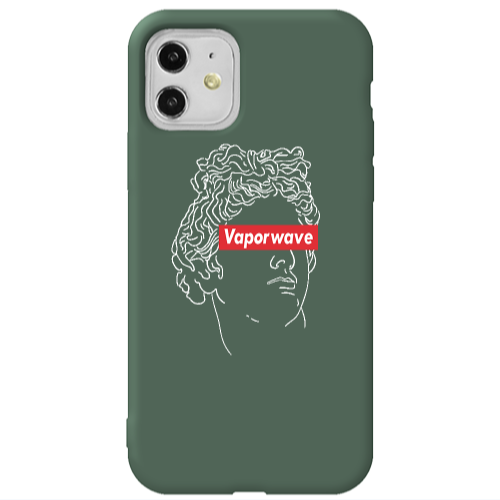 Apple iPhone 11  Vaporwave Dark Green Colored Silicone TPU Θήκη
