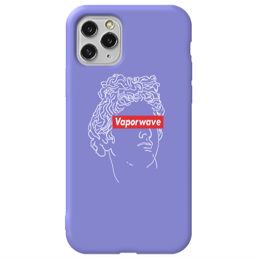 Apple iPhone 11 Pro Vaporwave Purple Colored Silicone TPU Θήκη