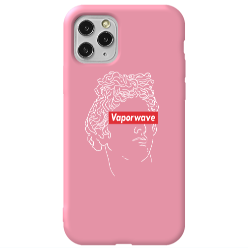 Apple iPhone 11 Pro Vaporwave Pink Colored Silicone TPU Θήκη