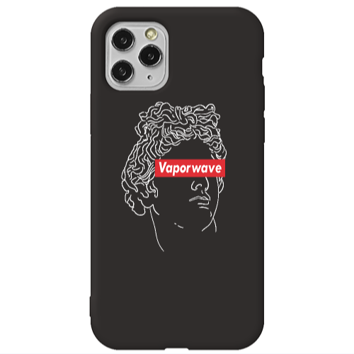 Apple iPhone 11 Pro Vaporwave Black Colored Silicone TPU Θήκη