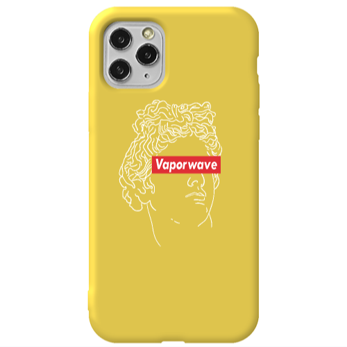 Apple iPhone 11 Pro Vaporwave Yellow Colored Silicone TPU Θήκη