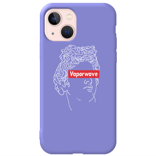 Apple iPhone 13 Vaporwave Purple Colored Silicone TPU Θήκη