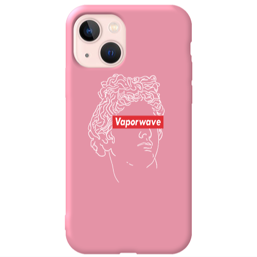 Apple iPhone 13 Vaporwave Pink Colored Silicone TPU Θήκη