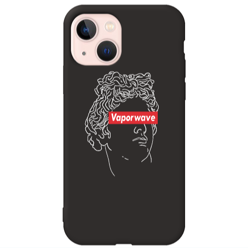 Apple iPhone 13 Vaporwave Black Colored Silicone TPU Θήκη