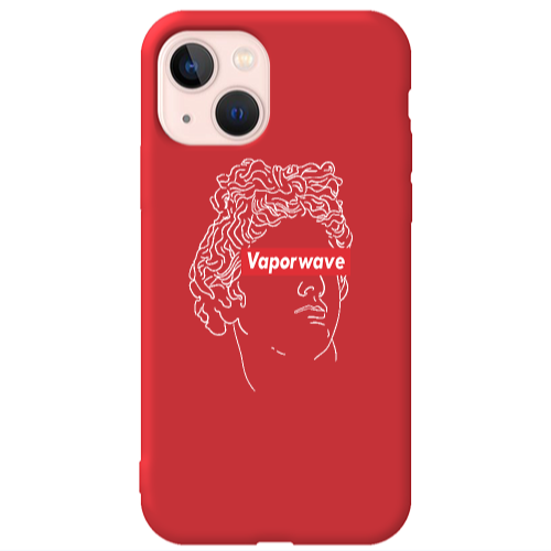 Apple iPhone 13 Vaporwave Red Colored Silicone TPU Θήκη