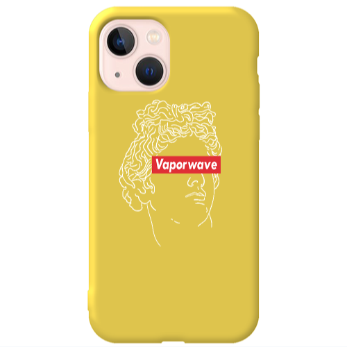 Apple iPhone 13 Vaporwave Yellow Colored Silicone TPU Θήκη