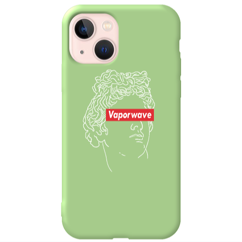 Apple iPhone 13 Vaporwave Light Green Colored Silicone TPU Θήκη