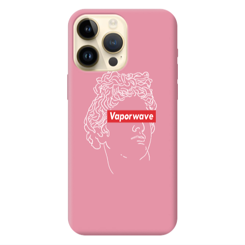 Apple iPhone 13 Pro Max Vaporwave Pink Colored Silicone TPU Θήκη