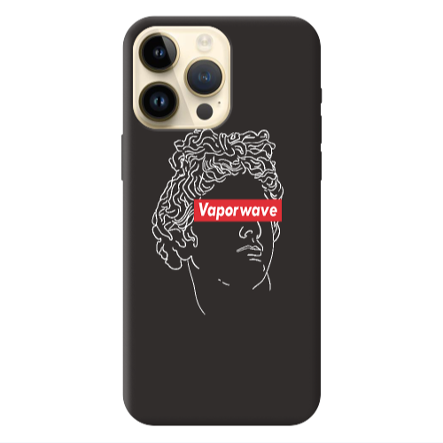 Apple iPhone 13 Pro Max Vaporwave Black Colored Silicone TPU Θήκη