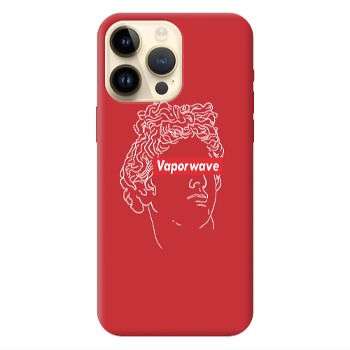 Apple iPhone 13 Pro Max Vaporwave Red Colored Silicone TPU Θήκη