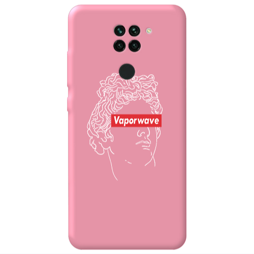 Xiaomi Redmi Note 9 Vaporwave Pink Colored Silicone TPU Θήκη