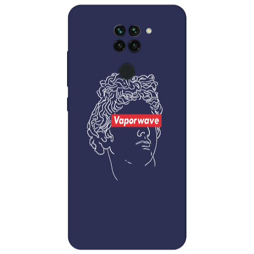 Xiaomi Redmi Note 9 Vaporwave Dark blue Colored Silicone TPU Θήκη