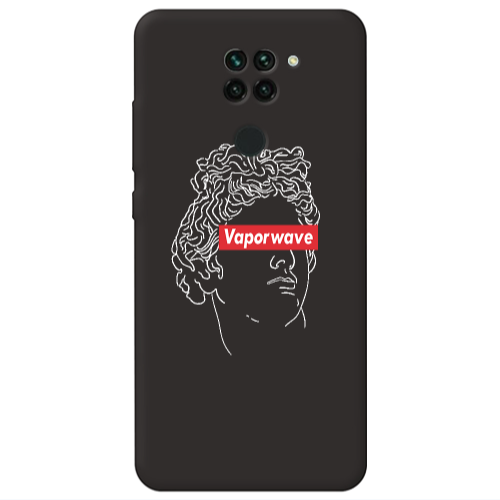 Xiaomi Redmi Note 9 Vaporwave Black Colored Silicone TPU Θήκη