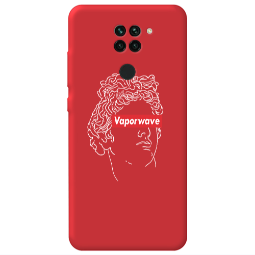 Xiaomi Redmi Note 9 Vaporwave Red Colored Silicone TPU Θήκη