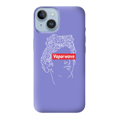 Apple iPhone 14  Vaporwave Purple Colored Silicone TPU Θήκη