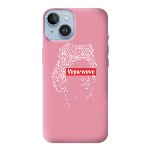Apple iPhone 14 Plus Vaporwave Pink Colored Silicone TPU Θήκη