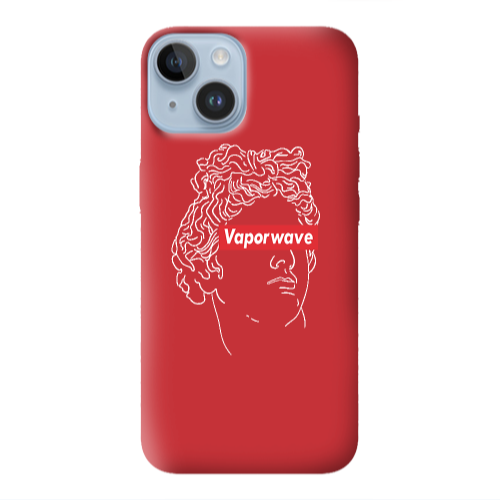 Apple iPhone 14 Plus Vaporwave Red Colored Silicone TPU Θήκη