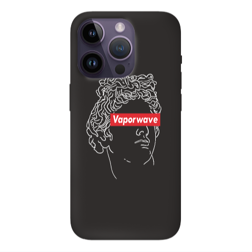 Apple iPhone 14 Pro  Vaporwave Black Colored Silicone TPU Θήκη
