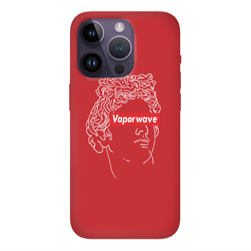 Apple iPhone 14 Pro  Vaporwave Red Colored Silicone TPU Θήκη