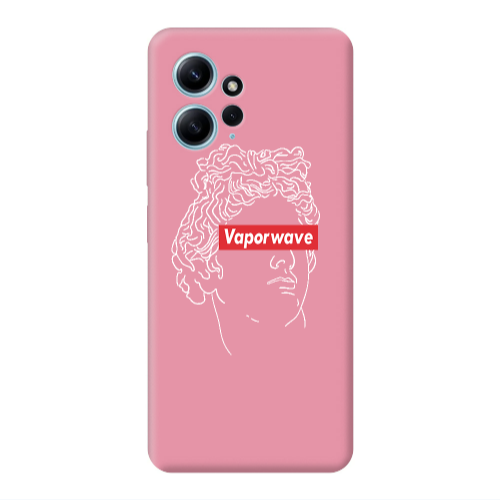Xiaomi Redmi Note 12 4G Vaporwave Pink Colored Silicone TPU Θήκη