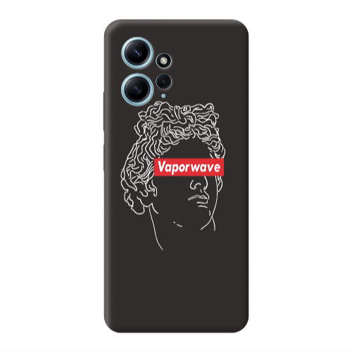 Xiaomi Redmi Note 12 4G Vaporwave Black Colored Silicone TPU Θήκη