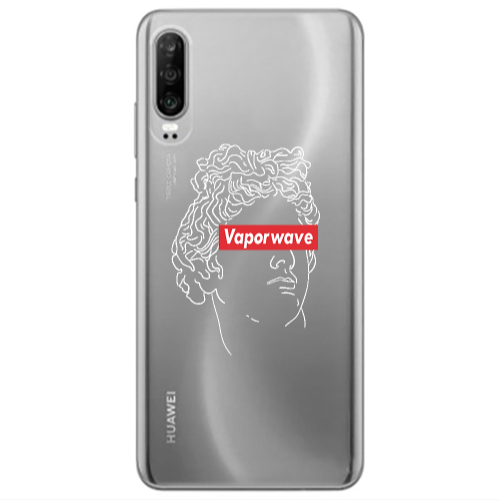 Huawei P30 Vaporwave Transparent Silicone TPU Θήκη