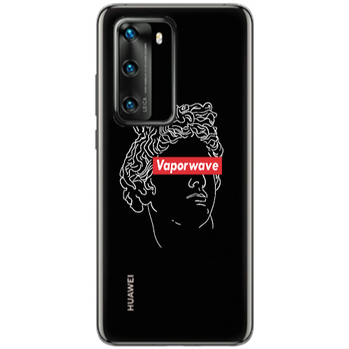 Huawei P40 Vaporwave Transparent Silicone TPU Θήκη