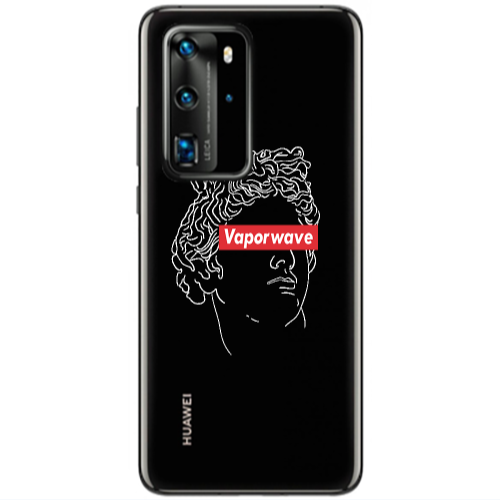 Huawei P40 Pro Vaporwave Transparent Silicone TPU Θήκη