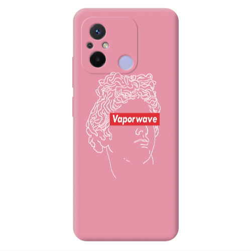 Xiaomi Redmi 12C Vaporwave Pink Colored Silicone TPU Θήκη