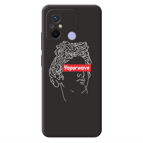 Xiaomi Redmi 12C Vaporwave Black Colored Silicone TPU Θήκη