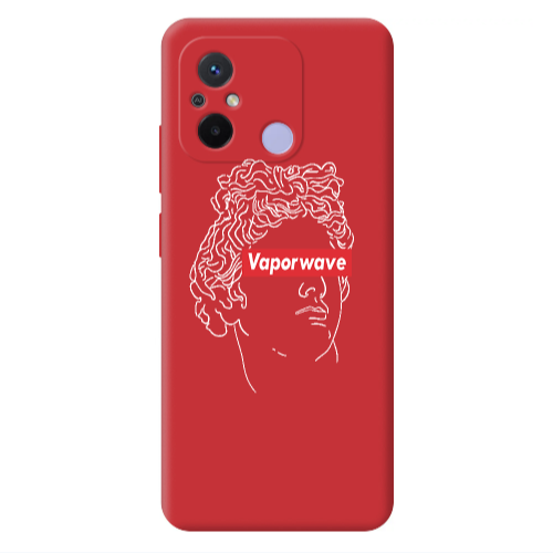 Xiaomi Redmi 12C Vaporwave Red Colored Silicone TPU Θήκη