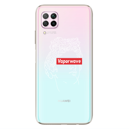 Huawei P40 Lite Vaporwave Transparent Silicone TPU Θήκη