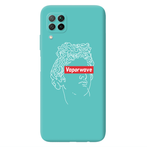 Huawei P40 Lite Vaporwave Turquoise Colored Silicone TPU Θήκη