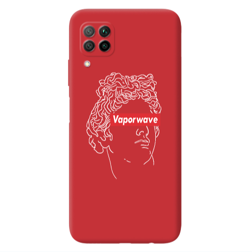 Huawei P40 Lite Vaporwave Red Colored Silicone TPU Θήκη