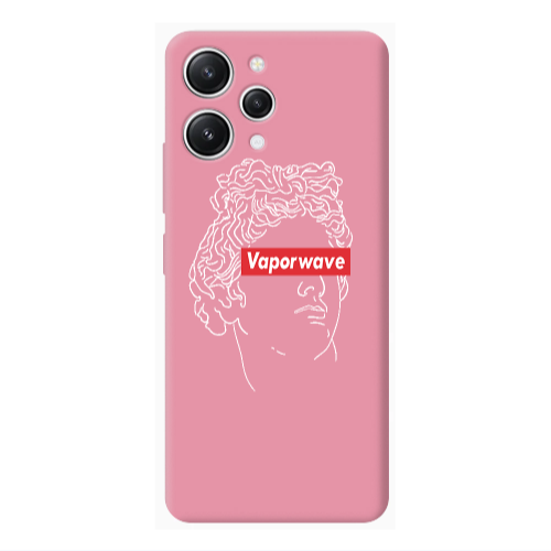 Xiaomi Redmi 12 Vaporwave Pink Colored Silicone TPU Θήκη
