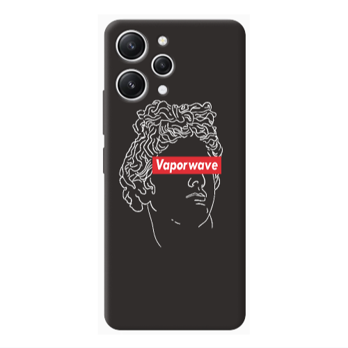 Xiaomi Redmi 12 Vaporwave Black Colored Silicone TPU Θήκη
